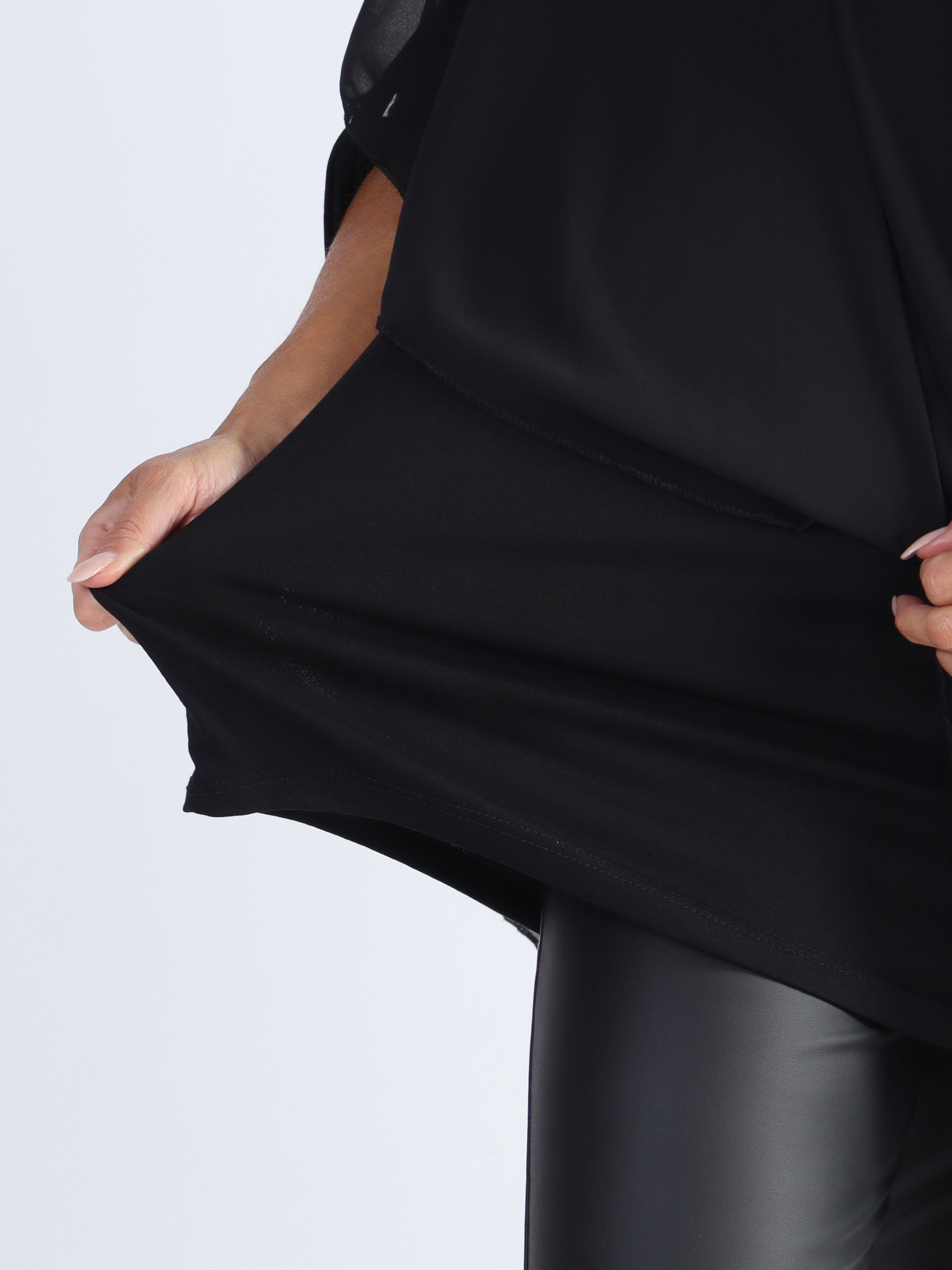 Kenya Shirt - Plus size tunika med chiffonglager